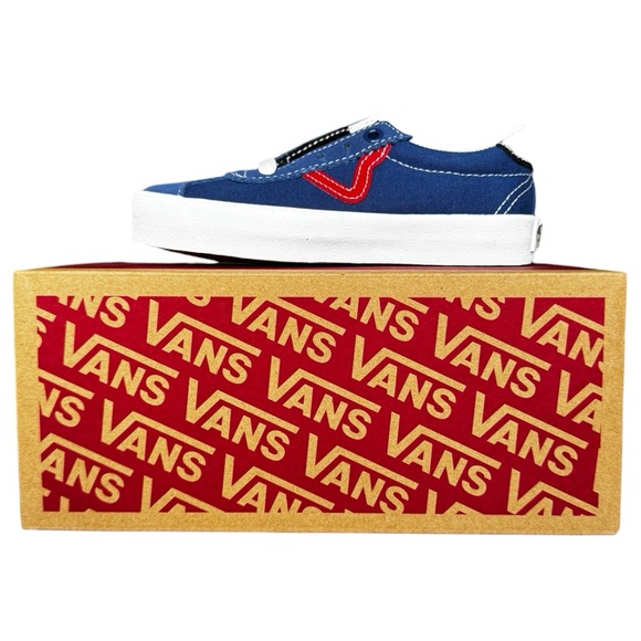 Kids Sport Low Skate Shoes Blue Multi Lace-Up Sneakers Little Boys 10.5 New - Picture 2 of 8